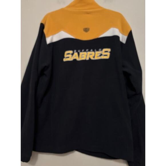 Vintage Old Time Hockey Fleece Jacket Buffalo Sabres Spell Out Stitched Large - Picture 2 of 10